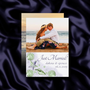 Coastal Chic Lila und grünes Foto Ankündigung