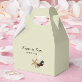 Coastal Chic Minimalistisch Beach Wedding Geschenkschachtel