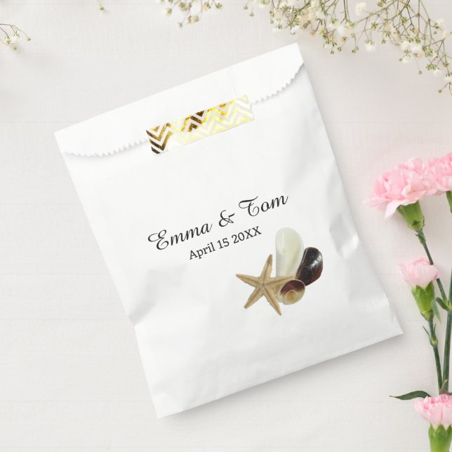 Coastal Chic Minimalistisch Seashell Bouquet Geschenktütchen (Versiegelt)