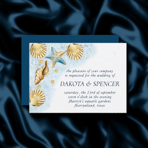 Coastal Chic   Moderne Korallenriffe Einladung