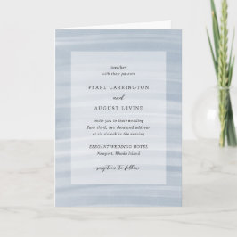 Coastal Chic Mute Blue Elegante Hochzeit Einladung