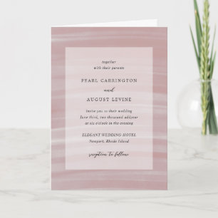 Coastal Chic Pink Elegante Hochzeit Einladung