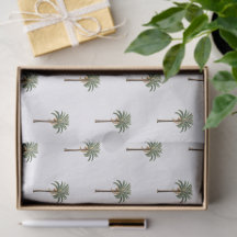 Coastal Chic Royal Palm Tree Botanical Pattern