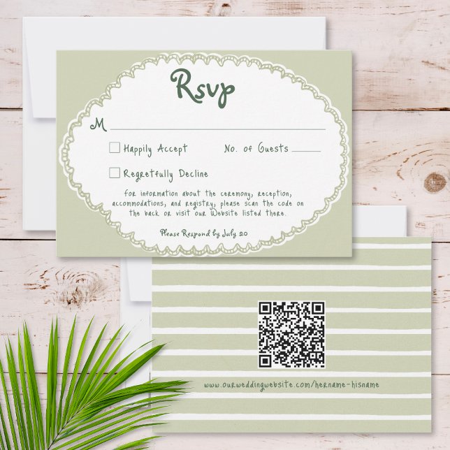 Coastal Chic Sun Palm Tree Wedding RSVP Karte (Von Creator hochgeladen)