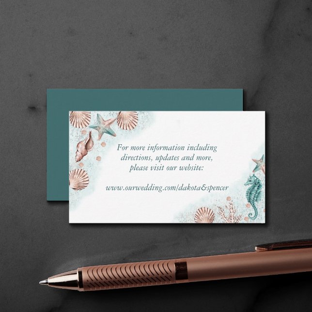 Coastal Chic | Website für Hochzeiten von Aquamari Begleitkarte (Von Creator hochgeladen)