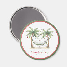 Coastal Christmas Palm Trees With Hammock