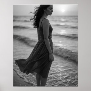 "Coastal Clarity — 2026 Solo Travel Calendar Art" Poster