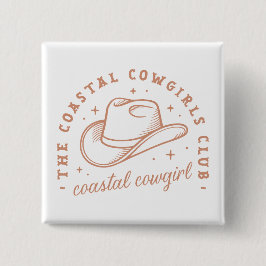 Coastal Cowgirl Beachclub braun Ästhetik Button