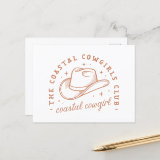 Coastal Cowgirl Beachclub braun Ästhetik Postkarte