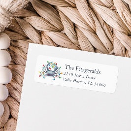 Coastal Crab Christmas Holiday Return Address