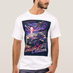 Coastal Cruiser Sunset Beach Buggy Retro Artwork T-Shirt