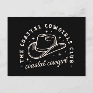 Coastal Disco Cowgirl dunkle Western schwarze Ästh Postkarte