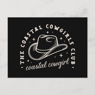Coastal Disco Cowgirl dunkle Western schwarze Ästh Postkarte