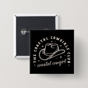 Coastal Disco kosmische Cowgirls schwarze Ästhetik Button