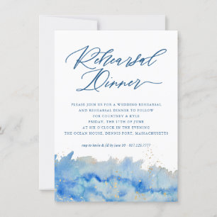 Coastal Elegance Hochzeitskarte für die Probe Wate Einladung