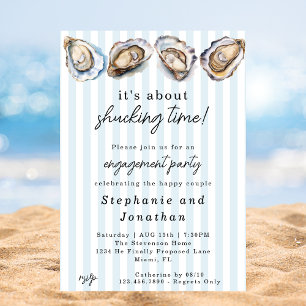 Coastal Es ist etwa Shucking Time Engagement-Party Einladung