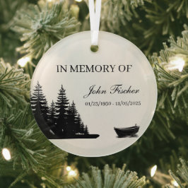 Coastal Fisherman Maritime Personalized Memorial Ornament Aus Glas