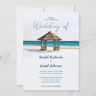 Coastal Gazebo Beach Hochzeitseinladungen Einladung