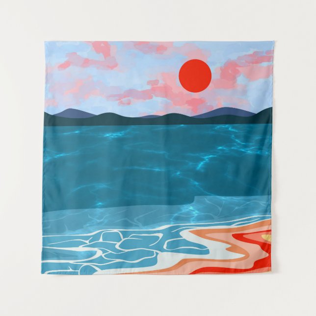 Coastal Hues Wandteppich (Vorderseite)