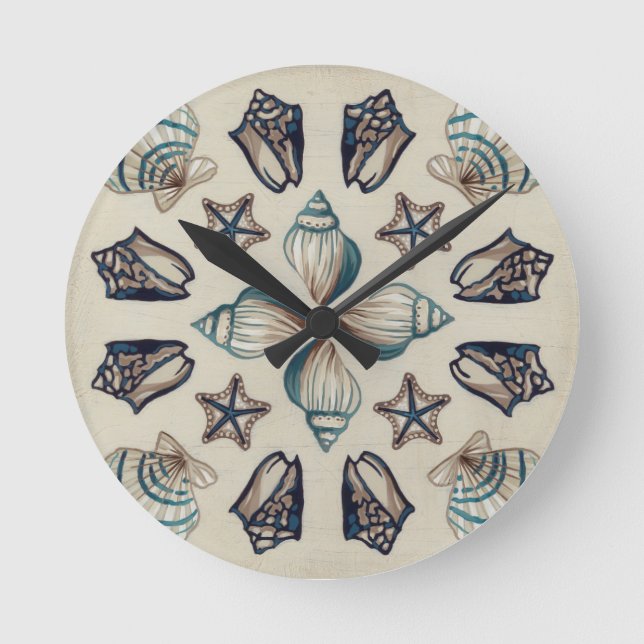 Coastal Kaleidoscope I Runde Wanduhr (Vorderseite)