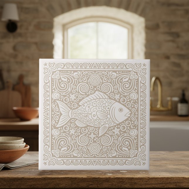 Coastal Life Series Fisch D1208 Fliese (Von Creator hochgeladen)