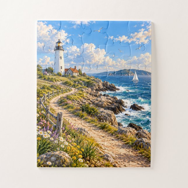 Coastal Lighthouse Jigsaw Puzzle (Vertikal)