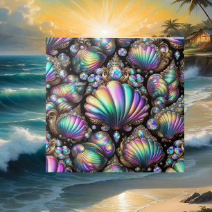 Coastal Living   Schwarze Meeresmuschel Opal Diama Fliese