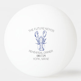 Coastal Lobster Wedding Rehearsal Dinner Sticker Tischtennisball