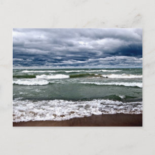 Coastal Michigan Beach Prints Postkarte