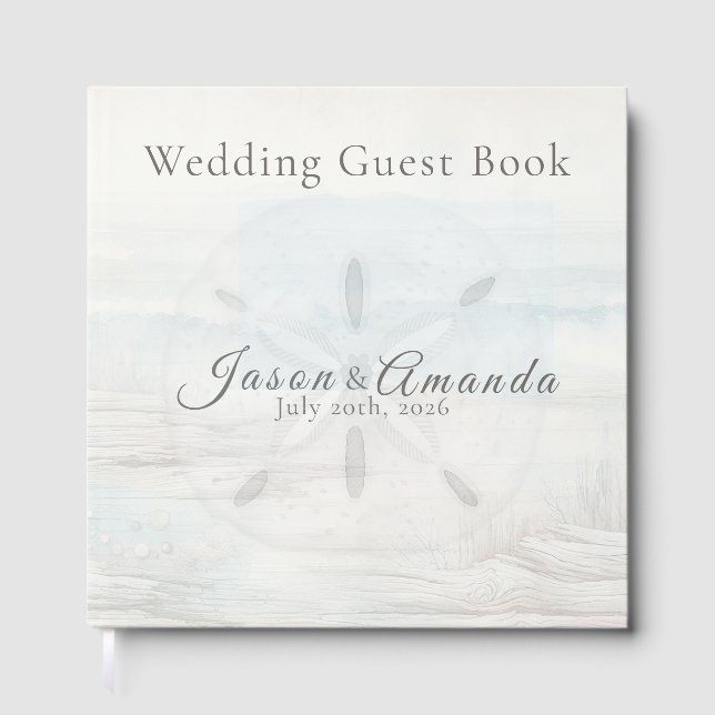Coastal Minimalist Wedding Gästebuch (Vorderseite)