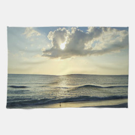 Coastal Morning Over Still Waters Geschirrtuch