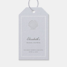 Coastal Nautical Shell Elegant Blue Bridal Shower