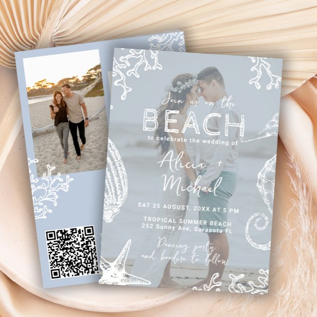 Coastal ocean beach destination wedding all in one einladung (Von Creator hochgeladen)