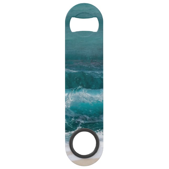Coastal Ocean Wave Nautical Photo Bottle Opener Speed Flaschenöffner (Vorderseite)