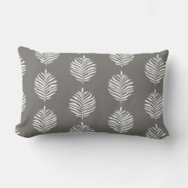 Coastal Palm Leaf Pattern Foghorn Throw Pillow Lendenkissen