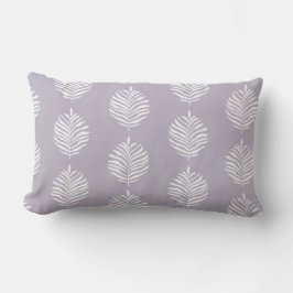 Coastal Palm Leaf Pattern Misty Lilac Throw Pillow Lendenkissen