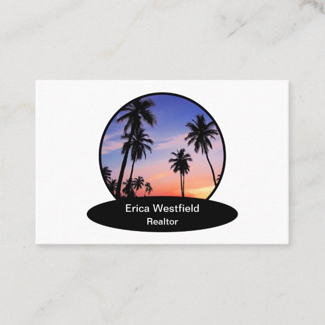 Coastal Real Estate Theme Business Cards Visitenkarte (Vorderseite)