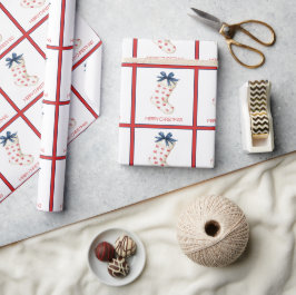 Coastal Red Crab Weihnachtsfest Strumpf Geschenkpapier