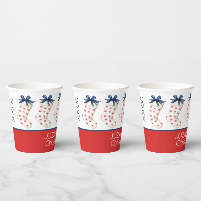 Coastal Red Crab Weihnachtsfest Strumpf Pappbecher (Multi)