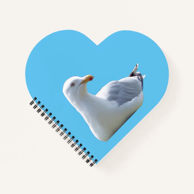 Coastal Seagull Nature Seaside Bird Art  Notizbuch (Vorderseite)