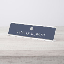 Coastal Seashell Brand Logo Schreibtischnamensplakette