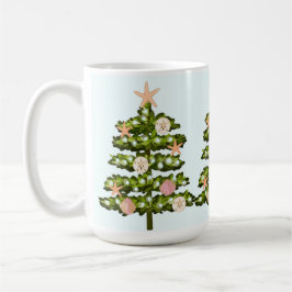 Coastal Seashell Weihnachtsbaum Kaffeetasse