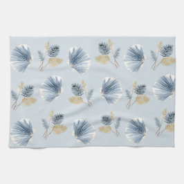 Coastal Shell Botanical | Soft Blue Geschirrtuch