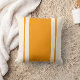 Coastal Stripe Throw Pillow – Orange & Cream Kissen