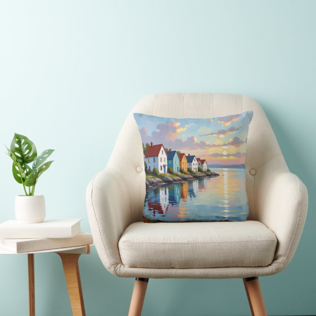 Coastal Themed | Beach Homes on the Bay   Kissen (Stuhl )