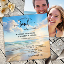 Coastal Watercolor Beach Hochzeit Einladung