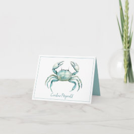 Coastal Watercolor Crab Personalized