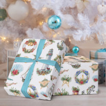 Coastal Watercolor Nautic Christmas White