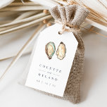 Coastal Watercolor Oyster Wedding Geschenkanhänger<br><div class="desc">Diese Gastgeschenk Hochzeit-Tags an der Küste verfügen über eine Reihe von Muschel-Illustrationen in Weich- und Aqua-Aqua-Aqua-Aqua-Aqua-Aqua-Aquarell. Ideal für Hochzeiten am Strand,  im Sommer oder im Wassersport,  personalisieren Sie diese Tags und knüpfen sie an Ihre Lieblinge an.</div>