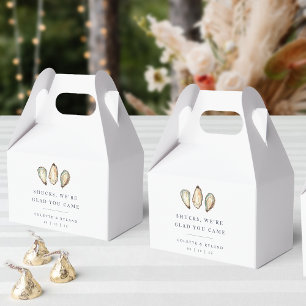 Coastal Watercolor Oyster Wedding Geschenkschachtel